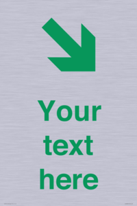 Custom Safe Condition inverse: Green Down right arrow